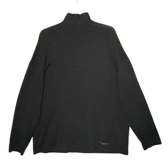 Glowing Sky Mens XXL Black Merino Wool Half-Zip Sweater Lightweight Base Layer - Picture 2 of 12